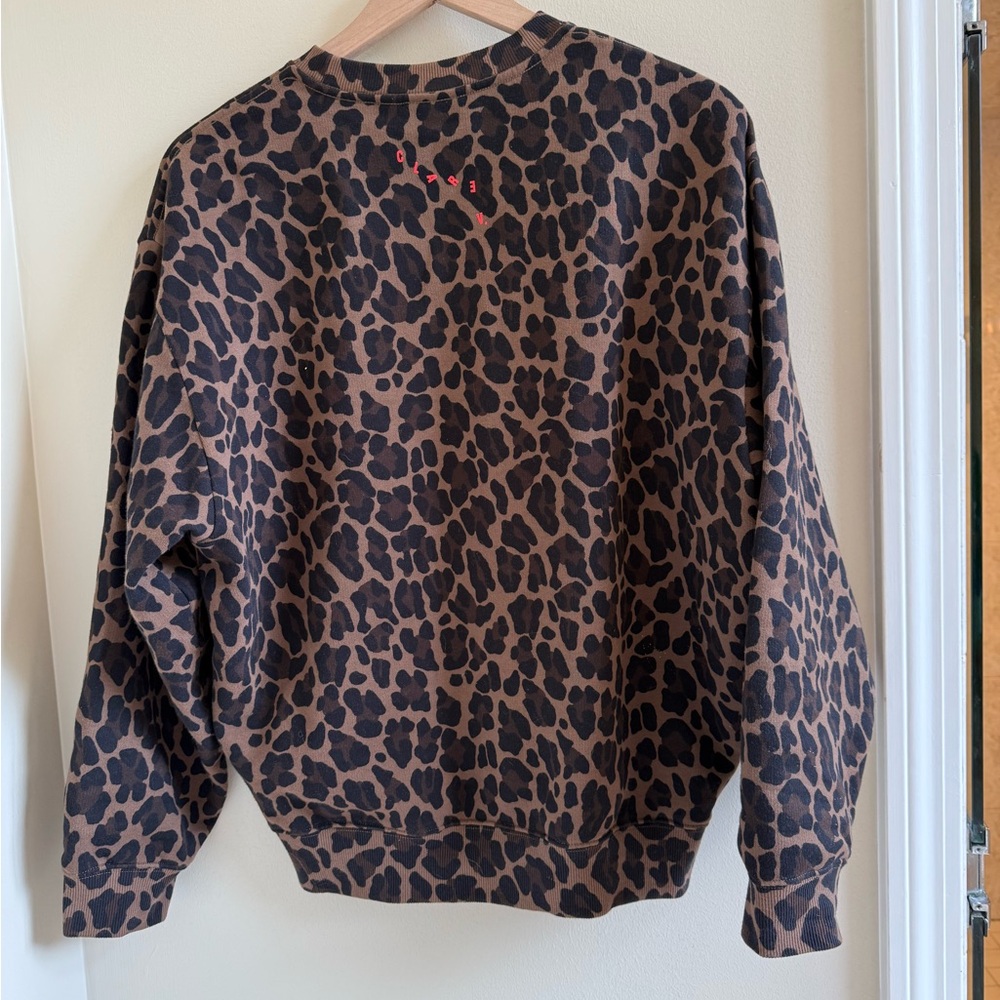 Clare V. Double Leopard oversized sweatshirt NWT retail $195 - Picture 4 of 9